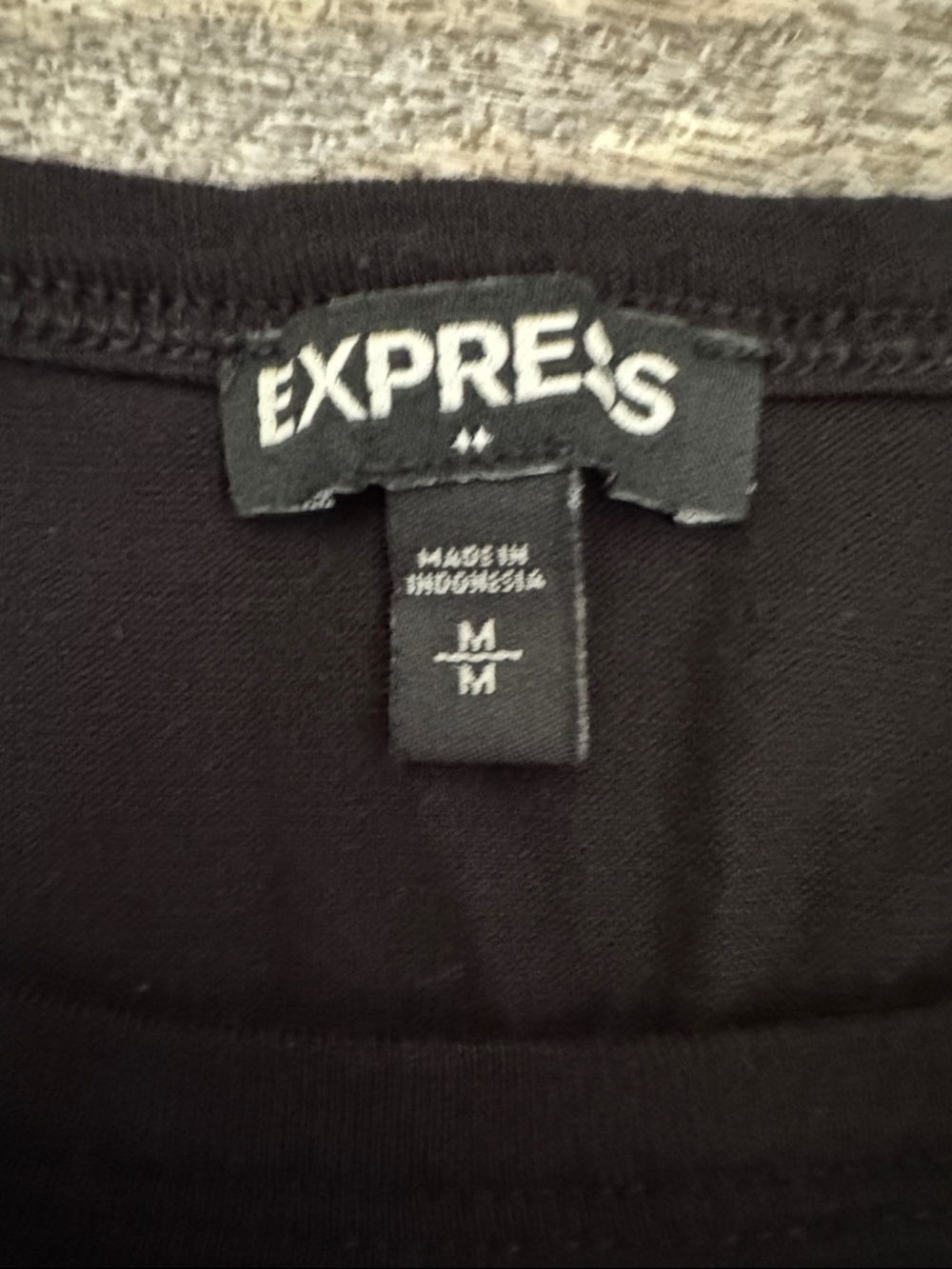 Express Black Ruffle Short Sleeve Tee - Picture 2 of 2